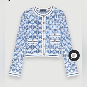 Maje Jacquard cardigan- medium ( size 2 in maje )